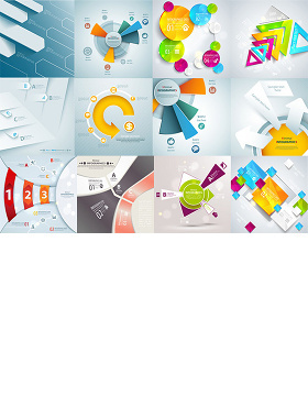 創(chuàng)意商務信息圖表設計矢量素材